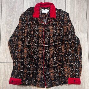 Topman Leopard Print Button-Up Shirt